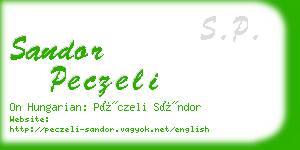 sandor peczeli business card